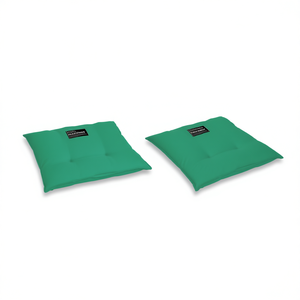 Juego de 2 cojines para sillas de exterior de tela Oxford verde, cuadrados, resistentes al agua, extraíbles, lavables, para uso en todas las estaciones - Product Image 1