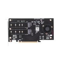 Tarjeta de Expansión IOCREST Hyper M.2 X16 PCIe 4.0 X2 con RAID de Hardware, Compatible con 2 NVMe M.2 2230/2242/2260/2280, Controlador RAID NVMe