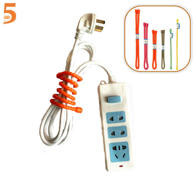 Flexible Reusable Silicone Releasable Twist Lock Cable Ties for Hanging or Holding Stuff