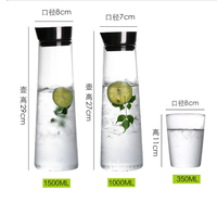 Offre Spéciale de refroidissement pot pichet en verre de haute borosilicate carafe personnalisé potable bouteille carafe en verre boisson bouteille en verre