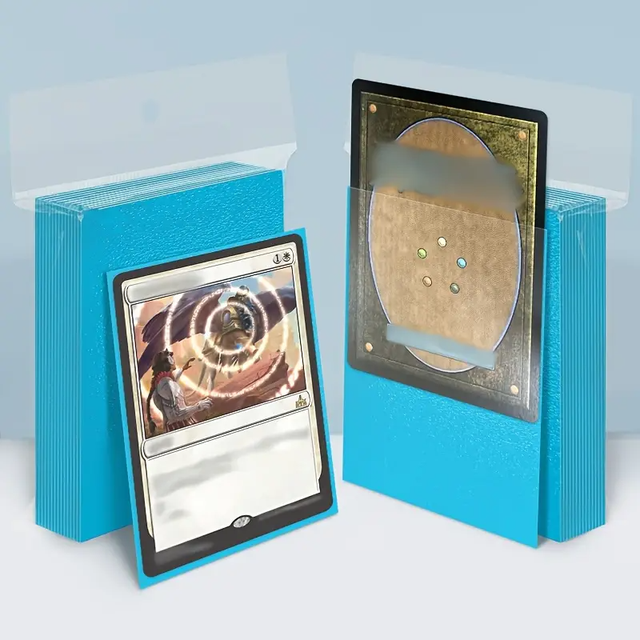 PP Plastic Protective Blue Matte Card Sleeves for TCG MTG Trading Cards Durable Tear-Resistant Standard Size 100 Pack