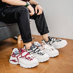 Zapatos de Plataforma Modernos para Hombre, Malla Transpirable, Estilo Coreano, Zapatos Deportivos Casuales de Moda para Primavera/Verano - Product Image 5