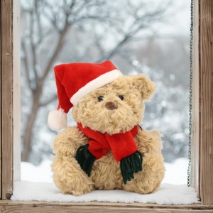 Năm mới teddy bear đồ chơi sang trọng Kawaii mềm Món Quà Giáng sinh động vật búp bê trong Santa quần áo chất liệu cotton azo-miễn phí đóng gói túi OPP - Product Image 5