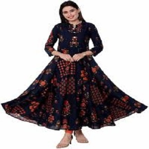 Traje Anarkali Punjabi para Mujer, para Bodas y Fiestas, Material de Algodón y Lino Pesado, Listo para Usar, Hecho en Delhi - Product Image 3