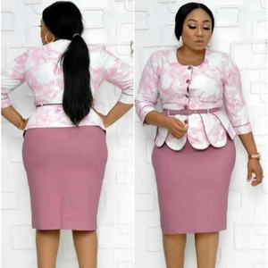 فستان نسائي تركي أنيق للمكتب بجودة عالية، متوفر بمقاسات كبيرة، فستان أنيق للنساء الأفريقيات - Product Image 1