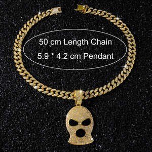Nuevo Collar con Colgante Geométrico en Forma de Calavera, Estilo Hip Hop, Chapado en Oro y Plata, para Hombre, Venta al Por Mayor de Joyería - Product Image 5