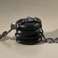 Perles baroques en forme de pièce de monnaie d'eau douce noires de couleur naturelle de 20-25 mm pour la fabrication de bijoux