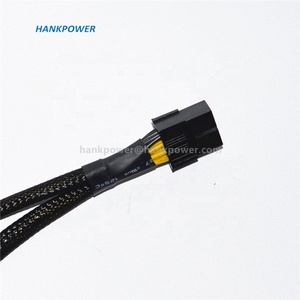 Cable de alimentación <span class=keywords><strong>PCI</strong></span> <span class=keywords><strong>Express</strong></span> para GPU PCIE <span class=keywords><strong>Y</strong></span>-splitter, Cable de extensión trenzado de 8 pines hembra a Dual 2X 8 (6 + 2) macho, 20cm - Product Image 4