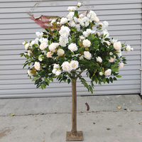 E décoration de table d'intérieur décoration d'arbre à fleurs roses de mariage arbre artificiel faux arbres à fleurs roses pour centre de table de mariage