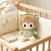 Poupée en coton personnalisée K-pop Star, taille mini, broderie 3D, motif facial, jouet en tissu cousu main, personnage, peluche souvenir OEM pour fans