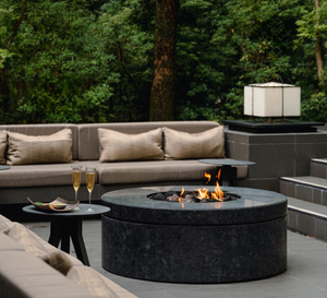 Mesa de Fogata Redonda Personalizable, <span class=keywords><strong>Estufa</strong></span> Multicombustible (Leña/Gas/<span class=keywords><strong>Bioetanol</strong></span>) para Villa, Casa de Huéspedes, Patio Interior y Exterior - Product Image 5