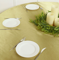 Nappe ronde en satin simple et luxueuse, couverture de table élégante pour hôtel, mariage, banquet et décoration de fête