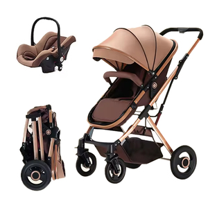 Poussettes légères pour bébés allemandes, siège <span class=keywords><strong>auto</strong></span> 3 en 1, poussette pour nouveau-né, porte-bébé, poussette de voyage légère pour bébé - Product Image 1