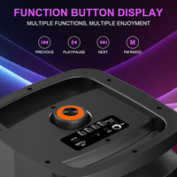 Haut-parleur karaoké extérieur ZB45K avec microphone sans fil et éclairage RVB 16W pour boîte de son Bluetooth pour la maison et les fêtes