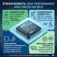 STM32F405RGT6 ARM Cortex-M4 MCU 192KB RAM 1MB Flash LQFP64 STM32F405 Circuito Integrado Original en Stock Servicio BOM 32F405RGT6
