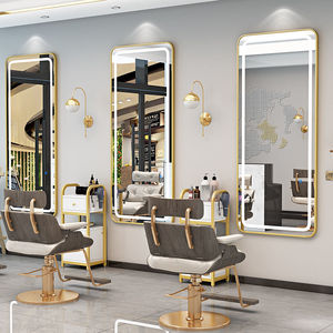 Gabinete con Espejo para Salón de Belleza Uruqi, Montado en la Pared con Luz, Estilo Moderno, Marco Metálico, Tamaño Personalizable - Product Image 2