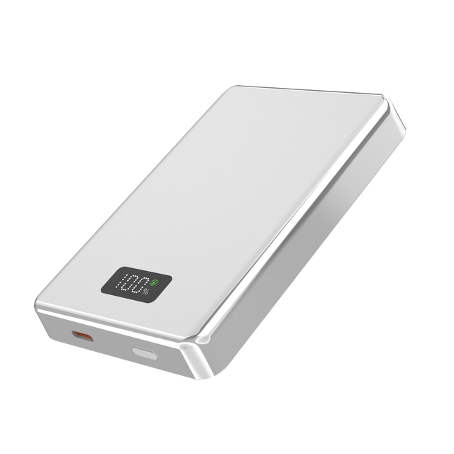 Ultra-slim Metal 10000mAh Power Bank PD20W+15W Magnetic Wireless Charge With Digital Power Display