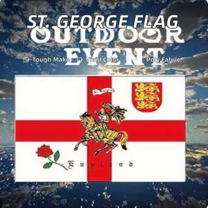 Bandera de San Jorge de Inglaterra de Alta Calidad 3x5 pies, Duradera, Ecológica, de Poliéster, con Logotipo Personalizado, Dos Ojales Metálicos, para Caminar/Correr - Product Image 2