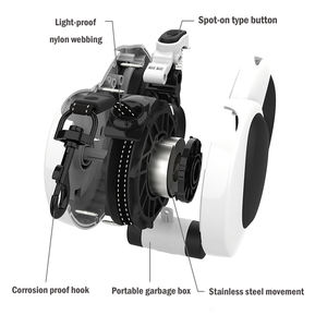 مقود حيوانات أليفة قابل للسحب تلقائيًا، حبل مشي للكلاب بطول 5 أمتار مع موزع أكياس النفايات، حبل متين مع إضاءة LED للجراء - Product Image 3