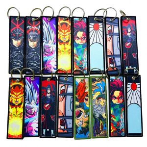 Fashion Fabric Keychain <b>Key</b> Fob Wholesale Remove Before Woven Logo <b>Custom</b> Anime Flight Sublimation Jet Tag - Product Image 1