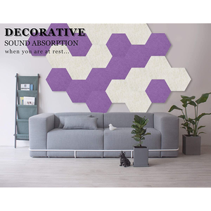 Paneles Acústicos Hexagonales 3D de Fieltro de Poliéster Coloridos en Oferta - Product Image 4