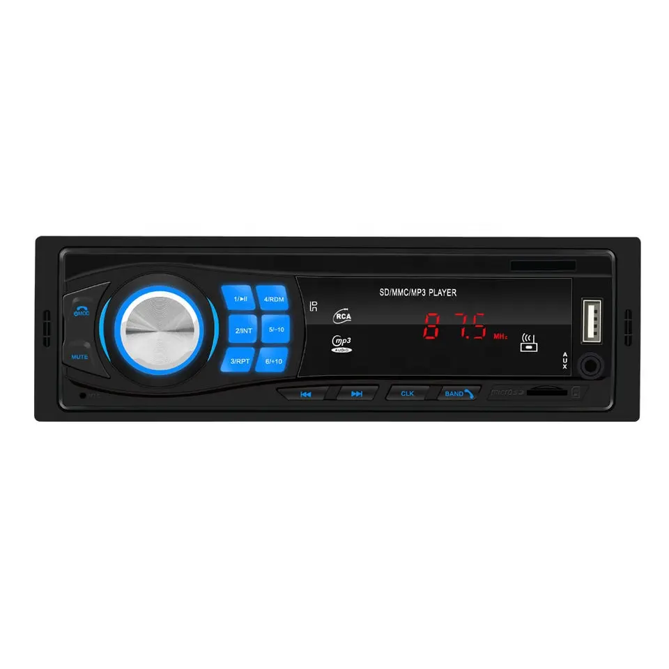 Auto Radio Mp3 Speler 1din Stereo Ai Voice Assistent Microfoon 4 Usb Interface Am Fm Rds