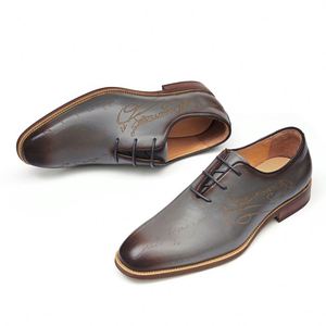 Zapatos Oxford de Lujo para Hombre, de Alta Calidad, con Cordones, Formales, de Cuero, para Otoño, Transpirables y Antideslizantes, 2025 - Product Image 1