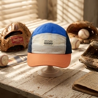 Casquette de baseball unisexe pour enfants, en nylon imperméable et respirant, 5 panneaux, style Oxford, haute qualité, vente en gros, collection printemps
