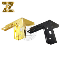 Pied de canapé en métal pour fauteuil, 6 pouces, pièces de remplacement noires, coin triangulaire, pied de meuble, chromé, robuste