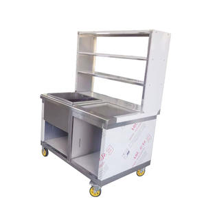 Fourniture d'usine VICTORY en acier inoxydable mis en place un chariot de collation de décrochage Chariot de thé au lait SS camion de nourriture pour d'autres fournitures de restaurant d'hôtel - Product Image 1