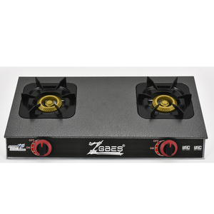 Table de cuisson à gaz 2 brûleurs en acier inoxydable avec allumage électronique et protection anti-extinction pour usage domestique et hôtelier - Product Image 1