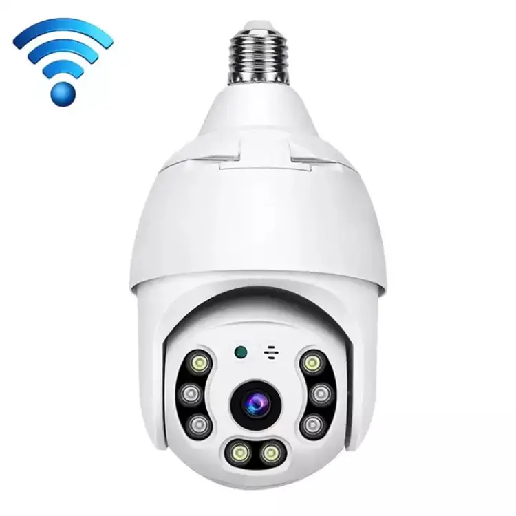 Night Vision 5MP WIFI Bulb PTZ Lamp Head Camera Surveillance PTZ Automatic Human Tracking 1080p CCTV bulb Camera
