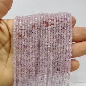 2/3/4MMナチュラルローズクォーツAmazoniteファセット宝石ビーズスクエアクリスタルキューブビーズストランドルースビーズジュエリー作り - Product Image 6