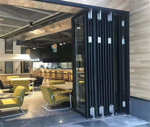GELLJA Nuove Porte Scorrevoli a Fisarmonica in Lega di Alluminio con Doppio Vetro, Impermeabili, per Ville Moderne - Product Image 1