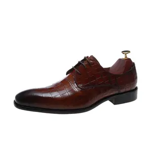 wholesale New design leather height increasing dress elevator shoes men