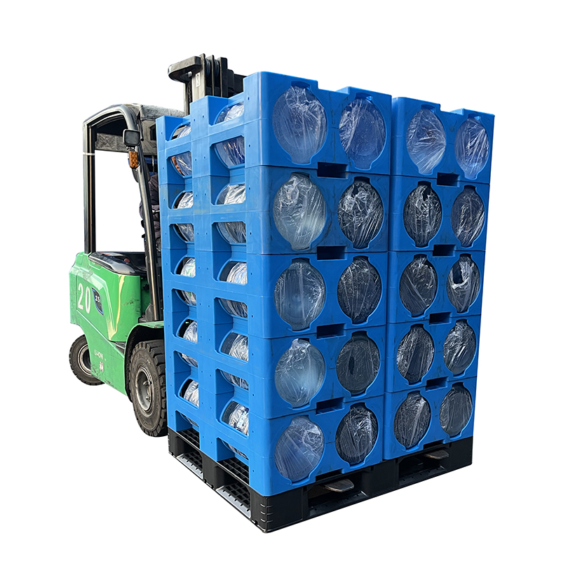 Сверхмощный HDPE большой емкости четырехсторонний Вход 5 галлонов/19 л Штабелируемый хранилище 12/16 бутылок пластиковый поддон для бутылки с водой