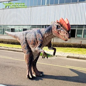 Realistico Costume da dilofosauro di dinosauro ambulante