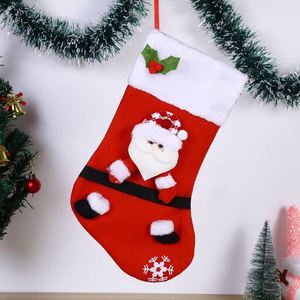 Nuevas Calcetines Suaves de Algodón para Decoración de Árbol de Navidad, Bolsa de Dulces; Bolsa de Regalo de Papá Noel, Reno y Muñeco de Nieve - Product Image 2