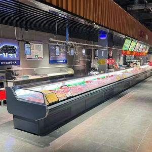 Carnicería de una sola temperatura Exhibición de mariscos Refrigerador de carne fresca enchufable con luz LED para carnicerías - Product Image 5