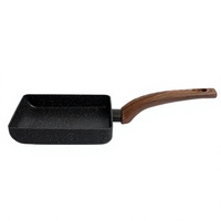 Sartén Antiadherente de Aluminio con Revestimiento de Mármol OEM de 18 cm, Compatible con Inducción, Certificación LFGB, Venta al por Mayor de Utensilios de Cocina
