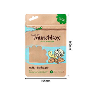 Bolsas de Papel Kraft Biodegradables Personalizadas con Cierre de Cremallera Práctico para Frutos Secos, Bocadillos y Alimentos Secos - Product Image 6