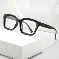 Gafas Cuadradas Universales para Hombre y Mujer, Monturas Ligeras de PC Completas con Lentes Transparentes de PC con Protección UV para Uso Diario y Profesional
