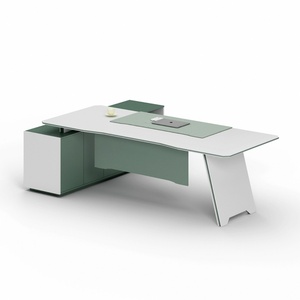 High-End Luxury L-Shape Executive Office <b>Desk</b> Convertible MDF Wooden Boss Table Modern Furniture for <b>Large</b> Bosses Executives - Product Image 1