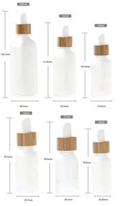 5ml 10ml 15ml 20ml <span class=keywords><strong>30ml</strong></span> 50ml 100ml Frosted hổ phách tinh dầu chai thủy tinh nhỏ giọt với nắp tre - Product Image 5