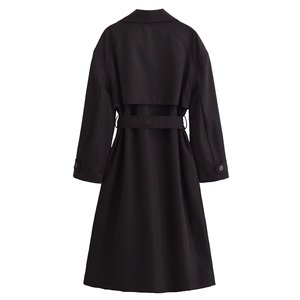 <span class=keywords><strong>Trench</strong></span> Elegante e alla Moda Autunno Inverno a Doppio Petto con Cintura Vintage a Maniche Lunghe con Tasche Capospalla Femminile Chic - Product Image 6