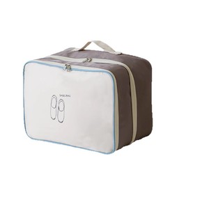 Sac à chaussures portable à double couche pour les voyages et les déplacements professionnels, organisateur de bagages anti-poussière et anti-humidité avec fermeture à glissière - Product Image 4