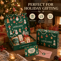Cadeaux de Noël de luxe personnalisés, décorations de Noël rouge et doré, boîte-cadeau, emballage en carton ondulé