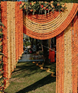 زهور عريضة اصطناعية بطول 39.37 بوصة في جيرلاند بكميات كبيرة لتزيين حفلات الزفاف الهندية والهالوين - Product Image 2