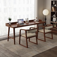 Bureau en bois massif Nordic Pure pour chambre à coucher, usage domestique, bureau double pour étudiants, bureau pour adultes, bureau d'ordinateur pour jeux, sans rangement