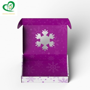 Biểu Tượng Tùy Chỉnh Tái Chế Máy Bay Quà Tặng Bao Bì Vận Chuyển Sóng Trắng Hộp Bưu Phẩm Matte Cán Bóng 4C Lật Nắp Thiết Kế - Product Image 2